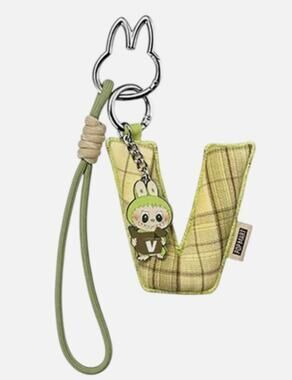Pop Mart MONSTERS LABUBU Pin for Love Keychain Pendant, LETTER V Bag Charm, NEW